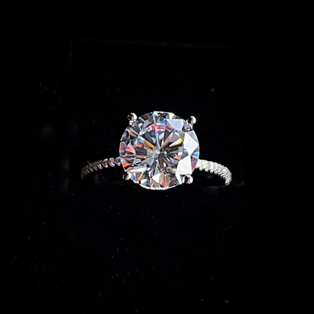 3Ct Natural Zircon Sterling Silver Ring!